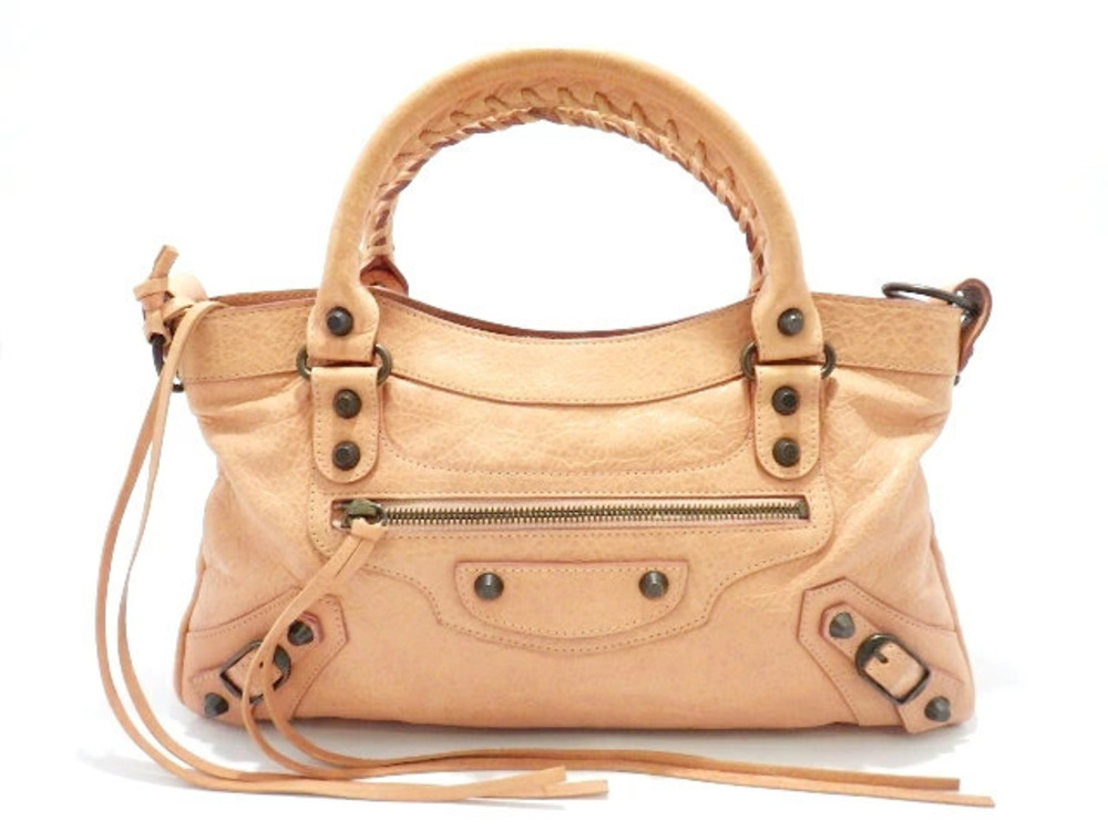 Balenciaga The First Shoulder Bag Handbag Lambskin